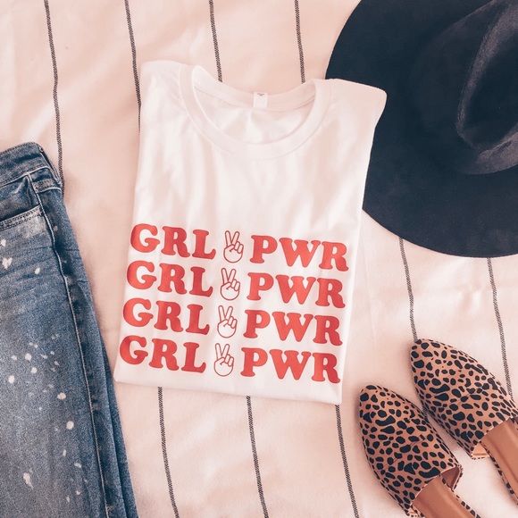 Girl Power White Tee - Picture 2 of 3